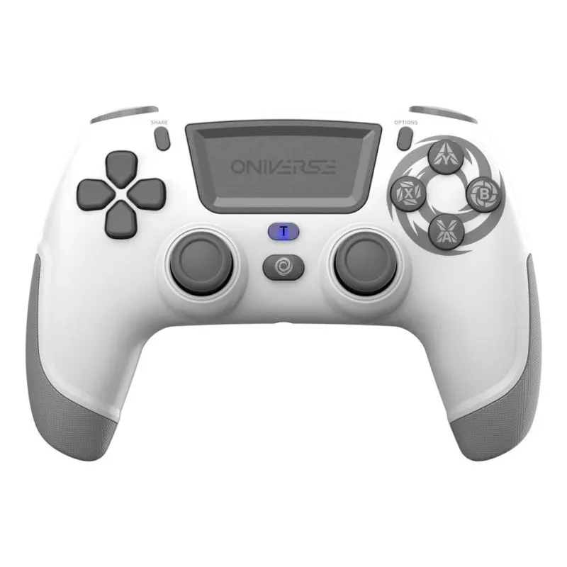 Gamepad ONiVERSE Revolt inalámbrico multiplataforma Bluetooth, retroalimentación háptica y panel táctil ONICTR1-PS4-WHT