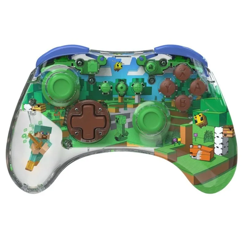 Gamepad PDP REALMz 500-234-STV Bioma del bosque Minecraft Multicolor Inalámbrico/Alámbrico Nintendo Switch 500-234-STV