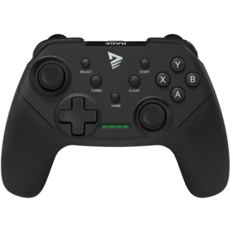 Gamepad Savio Rage W inalámbrico 2.4GHz 16 botones recarga USB-C Windows/PS3 190g negro SAVGP-RAGE/W