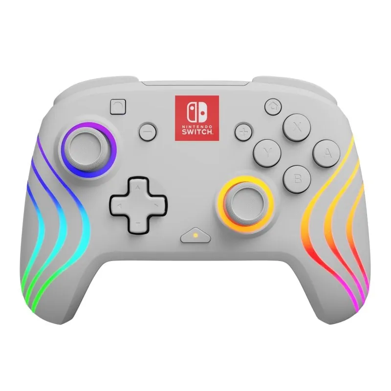 Gamepad Wireless/USB Blanco Retroiluminado Multiplataforma Nintendo Switch Programable 500-252-WH