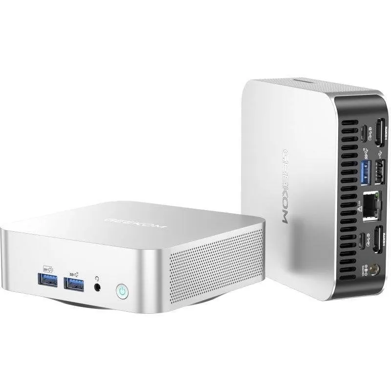 GEEKOM A6 AMD Ryzen 7 6800 16GB 1TB SSD Radeon 680M Windows 11 Pro Mini USB4 Metal GMA6R76800-161-EU