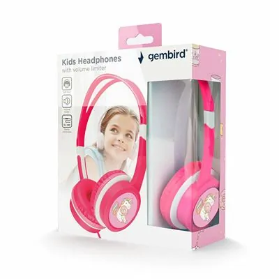 Gembird MHP-JR-PK Auriculares para Niños con Limitador de Volumen Rosa MHP-JR-PK