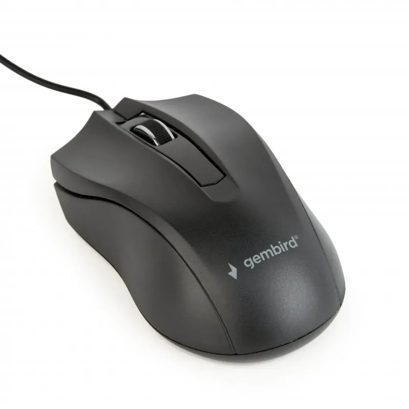 Gembird MUS-3B-01 Ratón Óptico 1000DPI Negro MUS-3B-01