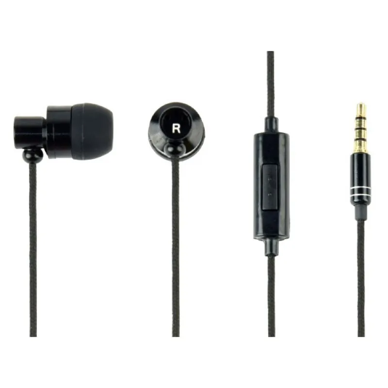 Gembird Paris Auriculares Metálicos con Micrófono Negros MHS-EP-CDG-B