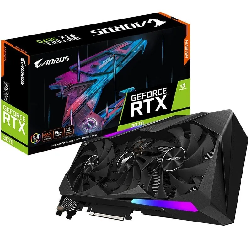 Gigabyte AORUS GeForce RTX 3070 MASTER 8GB GDDR6 Rev 2.0 GVN3070AM-00-20