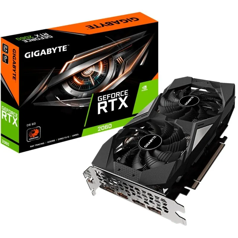 Gigabyte GeForce RTX 2060 D6 6GB GDDR6 Rev 2.0 GV-N2060D6-6GD 2.0