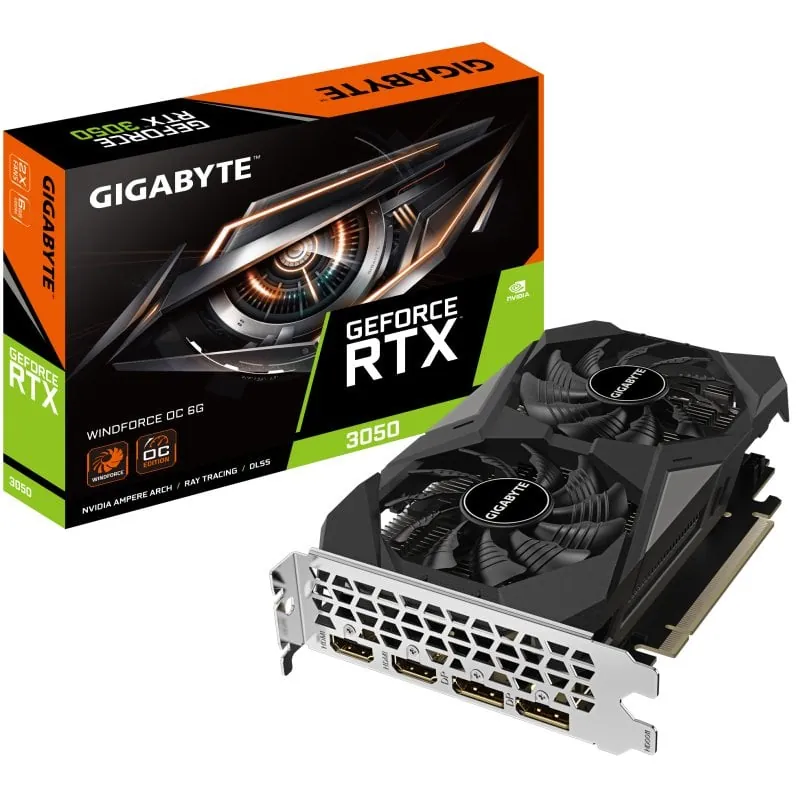Gigabyte GeForce RTX 3050 WINDFORCE OC 6GB GDDR6 GV-N3050WF2OC-6GD