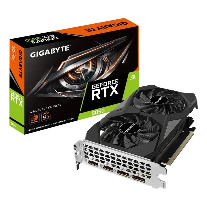 Gigabyte GeForce RTX 3050 WINDFORCE OC V2 6GB GDDR6 GV-N3050WF2OCV2-6GD