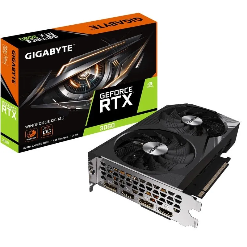 Gigabyte GeForce RTX 3060 WINDFORCE OC 12GB GDDR6 GV-N3060WF2OC-12GD