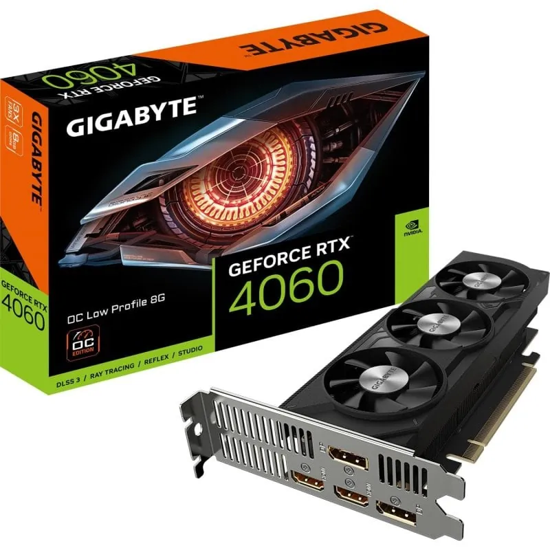 Gigabyte GeForce RTX 4060 OC Low Profile 8GB GDDR6 DLSS3 GV-N4060OC-8GL