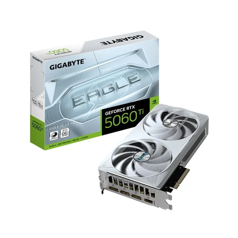Gigabyte GeForce RTX 5060 Ti EAGLE OC ICE 8GB GDDR7 Reflex 2 RTX AI DLSS4 GV-N506TEAGLEOC ICE-8GD