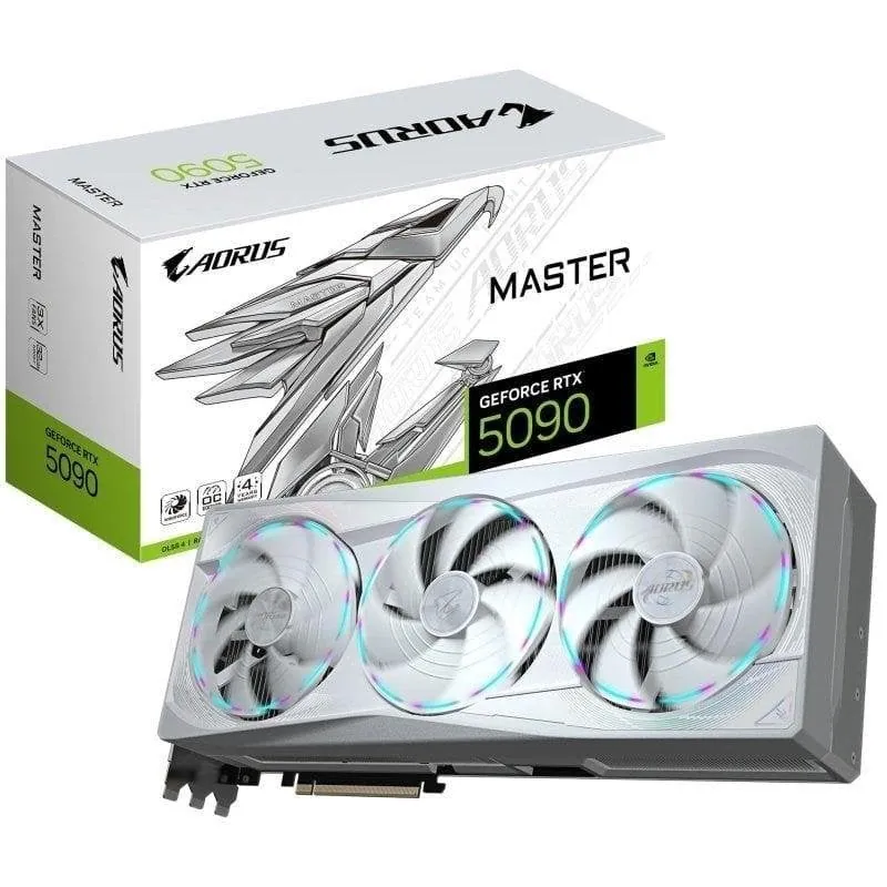 Gigabyte GeForce RTX 5090 AORUS MASTER ICE 32GB GDDR7 Reflex 2 RTX AI DLSS4 GV-N5090AORUSM ICE-32GD