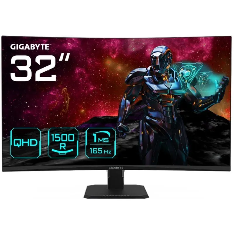 Gigabyte GS32QC pantalla para PC 80 cm (31.5 pulgadas pulgadas) 2560 x 1440 Pixeles Quad HD LCD Negro 