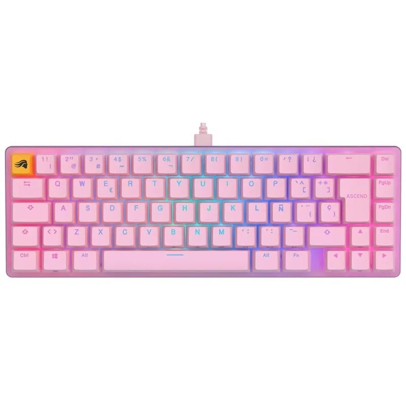 Glorious GMMK 2 65 Compact Teclado Mecánico Gaming RGB Rosa 65-FOX-ISO-P-ES