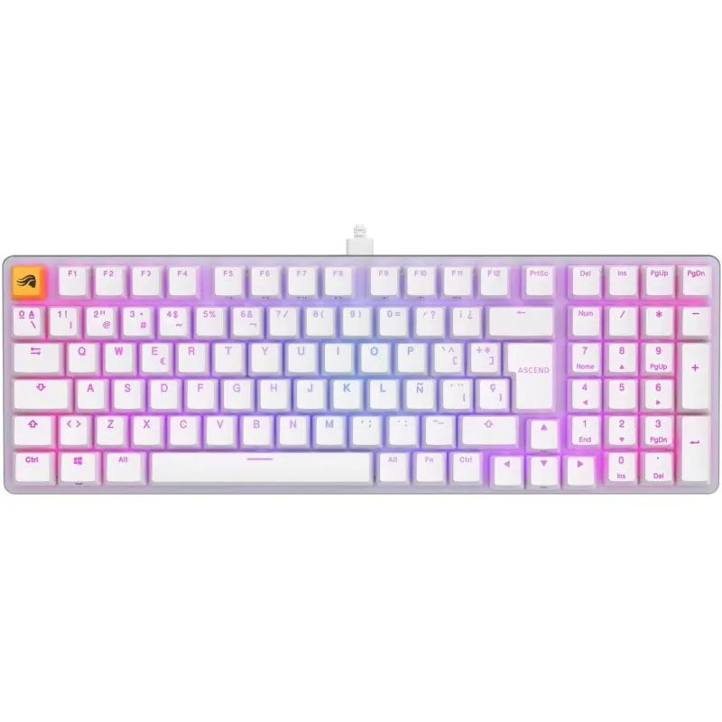 Glorious GMMK 2 96 Teclado Mecánico Gaming RGB Blanco 96-FOX-ISO-W-ES