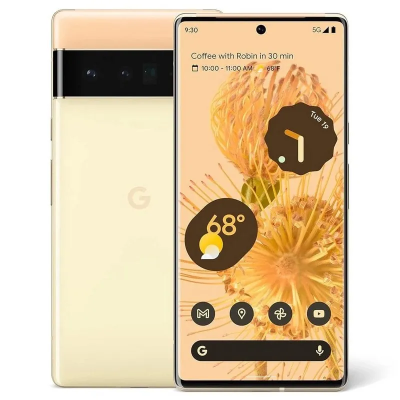Google Pixel 6 Pro 12GB 128GB 6.7" OLED 5G Dual SIM Triple Cámara 50MP Android 12 Amarillo GA03166-GB