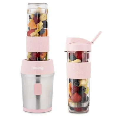 H.Koenig Smoo10 Batidora de Vaso Portátil Rosa 3701335300205
