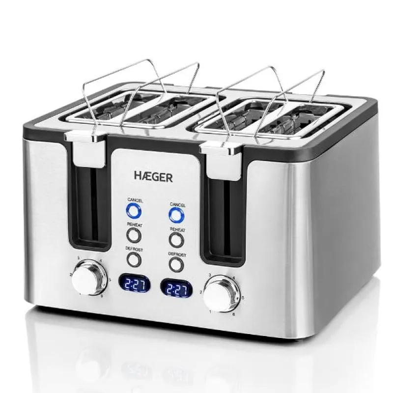Haeger Toast Tostadora Automática Multifunción 1700W Rebanadas TO-17D.015A
