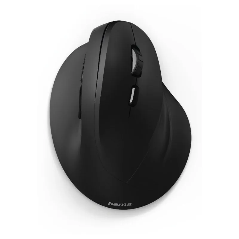 Hama EMW-500 Ratón Óptico Ergonómico Inalámbrico 1800DPI Negro 00182699