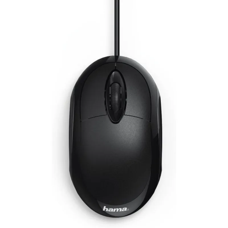 Hama MC-100 Ratón con Cable 1000DPI Negro 182600
