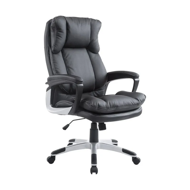 HomCom Silla de Oficina Negra 921-051BK