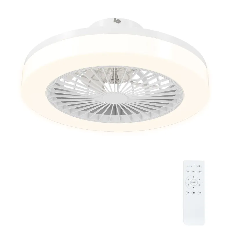 Homcom Ventilador de Techo con Luz LED 40W Motor Dc Reversible Blanco B31-513V00WT