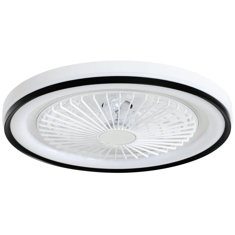 Homcom Ventilador de Techo Con Luz LED 48,5 W Motor Dc Reversible Blanco B31-515V00WT