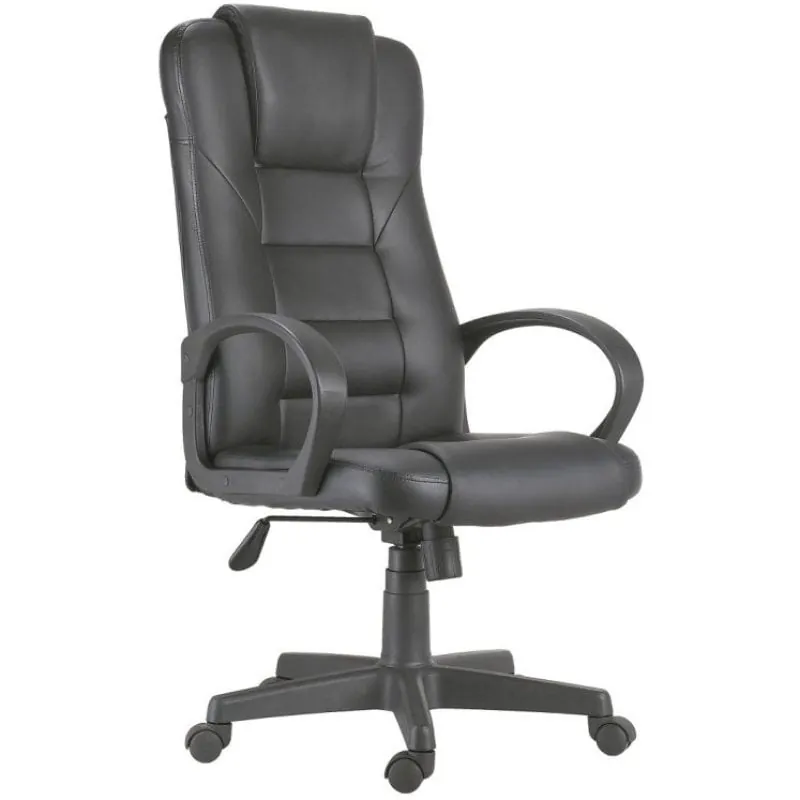 Home Heavenly Abogat Silla de Oficina de Forma Ergonómica Tapizada en Polipiel Negro S-OFI-LAWYER-NE