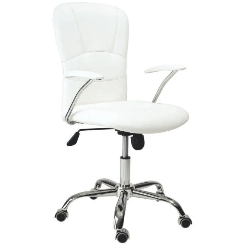 Home Heavenly Magic Silla de Oficina con Reposabrazos Acolchados Y Respaldo Alto Blanco S-OFI-MAGGIE-BL