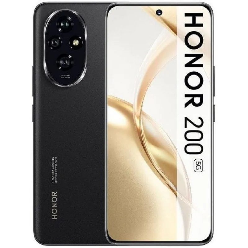 Honor 200 5G 8GB/256GB Smartphone 5G 6.7" 5200mAh 100W 50MP Snapdragon 7 Gen 3 Negro Libre 5109BGRK