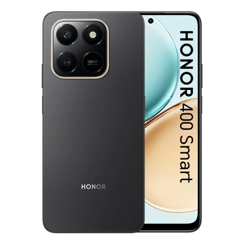Honor 400 Smart 6GB 128GB 6.77" LCD 120Hz 4G Dual SIM Cámara 108MP IP54 Android 15 Negro 5109CAHF