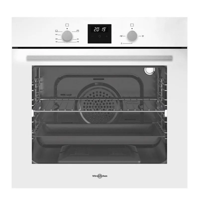 Horno a gas Vitrokitchen HG602BB 52L Grill Gas Encastre Termostato Easy to Clean Blanco HG602BB