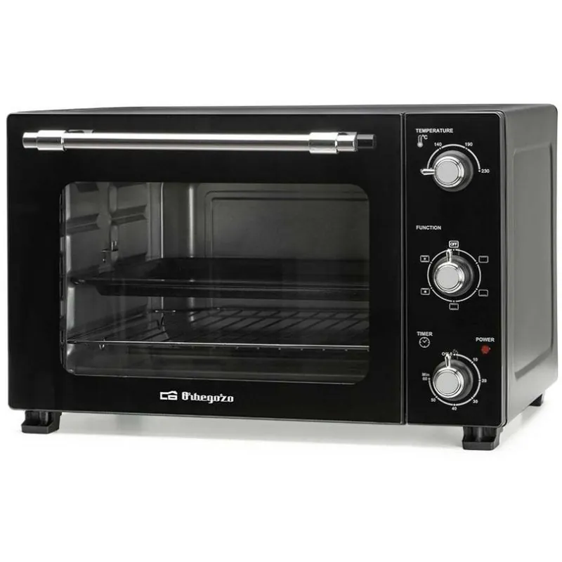 Horno de sobremesa Orbegozo HOT 398 39L 1800W con convección, resistencia de acero y temporizador HOT398