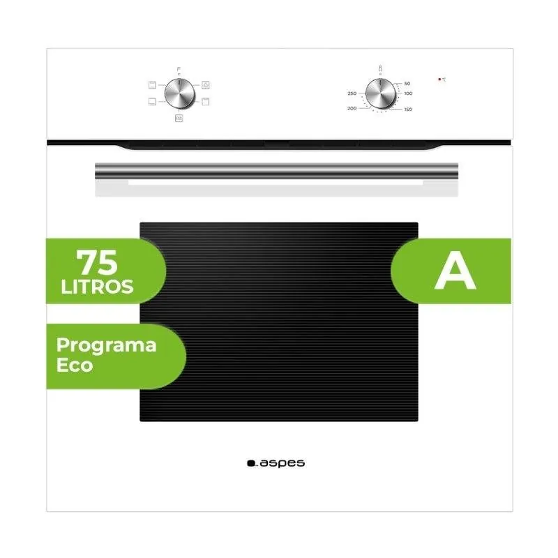 Horno Eléctrico Aspes AH4701EB 75L Manual Blanco con Temporizador AH4701EB