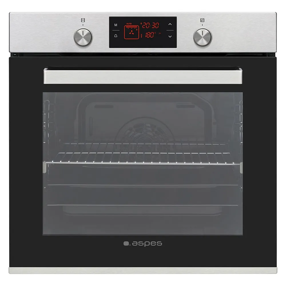 Horno eléctrico Aspes AHM10800DCX 78L Inox Negro Display LED táctil 10 programas Turbo AHM10800DCX