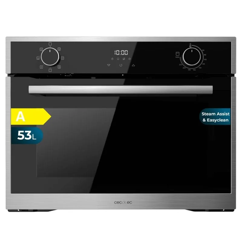 Horno eléctrico Cecotec Bolero Hexa M224500 Edge A 53 L Negro con Steam Assist y Display Touch 02825