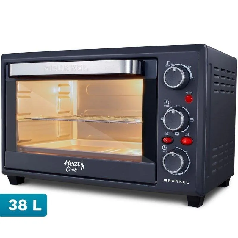 Horno eléctrico Grunkel HR-38PRO 38 L Negro Acero con convección y doble cristal HR-38PRO