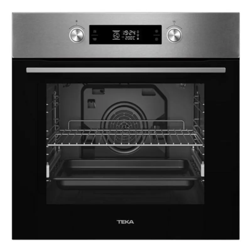 Horno eléctrico Teka HCB 6370 P 70 L Negro Inox con bandeja profunda y guía extraíble 111020101