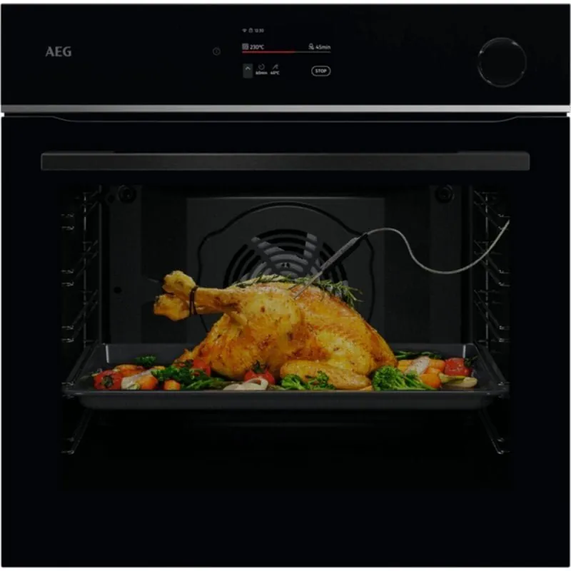Horno eléctrico AEG Series 7000 TR7PB73FSB 72L Negro con SteamCrisp y EXCite Touch Display 949 494 889