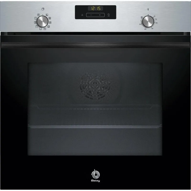 Horno eléctrico Balay 3HB413CX3 71L Negro y Plata Hydro autolimpieza LED bloqueo niños 3HB413CX3