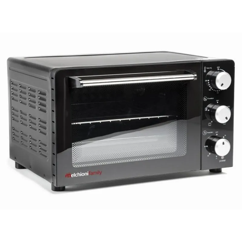 Horno eléctrico Melchioni Enjoy 31 31L Negro ventilado doble vidrio grill timer 1500W 118380025