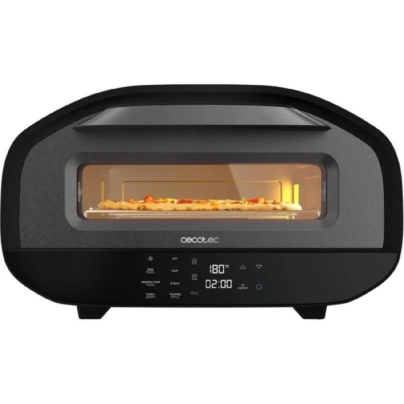 Horno eléctrico Cecotec Pizza&Co Tifosi 12L Negro con control digital y piedra para pizza 03827