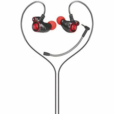 HP DHE7002 Auriculares con Micrófono Desmontable Negro/Rojo 8WW99AA
