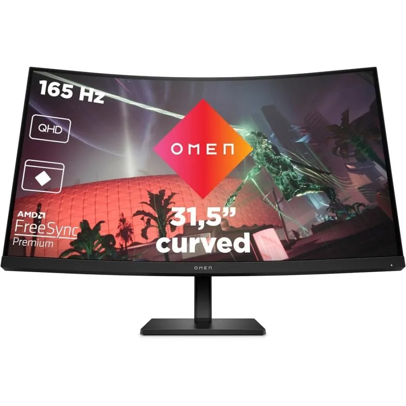 HP OMEN 32c 31.5" LED QHD 165Hz FreeSync Premium Curva 780K6E9