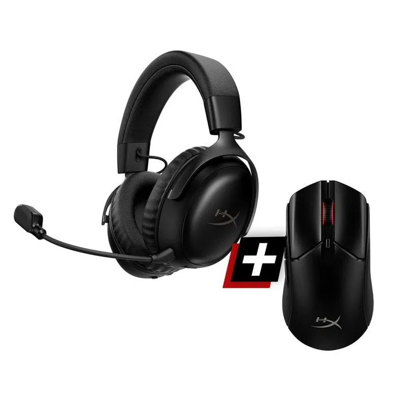 HyperX Cloud III S Auriculares Gaming Inalámbricos + Pulsefire Haste 2 Wireless Ratón Gaming 26000DPI HPXBUNDLE2