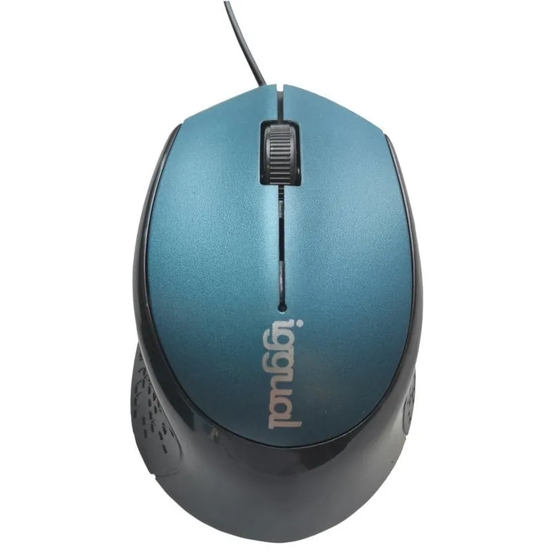 Iggual Com-Ergonomic-R Ratón Óptico 800DPI Azul IGG317556