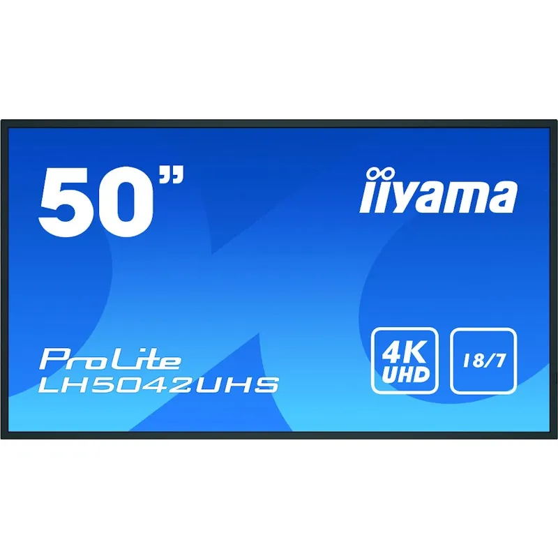 iiyama LH5042UHS-B3 pantalla de señalización Pizarra de caballete digital 125,7 cm (49.5 pulgadas pulgadas) VA 4K Ul 