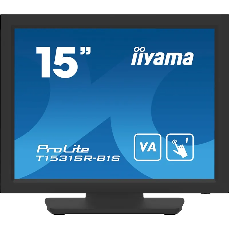iiyama ProLite T1531SR-B1S pantalla para PC 38,1 cm (15 pulgadas pulgadas) 1024 x 768 Pixeles XGA LCD Pantalla tácti 