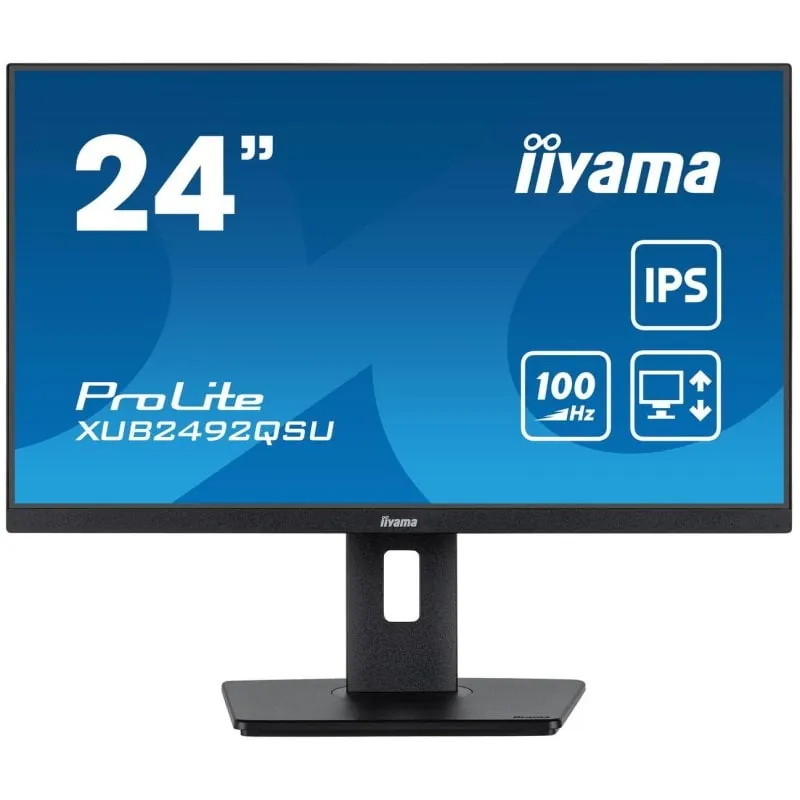 iiyama ProLite XUB2492QSU-B1 23.8" IPS QHD 100Hz Altura Ajustable Altavoces Adaptive Sync XUB2492QSU-B1