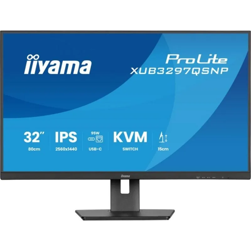 iiyama ProLite XUB3297QSNP-B1 32" IPS QHD 100Hz Altavoces USB-C KVM XUB3297QSNP-B1